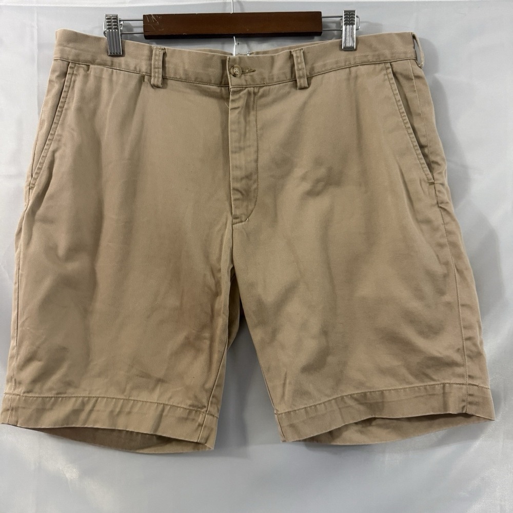 Polo Ralph Lauren Classic Fit 9" Chino Shorts Men's 36‎ Khaki Tan 100% Cotton